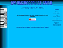 Tablet Screenshot of bw-umzugservice.de